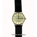 *Gentlemen's vintage Omega Seamaster wristwatch, circular cream dial with baton hour markers and