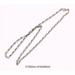 9ct gold belcher link chain, length 54cm, weight 3.8 grams