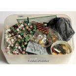 *Selection of costume jewellery, including two cloisonne bead necklaces (Lot subject to VAT)