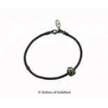 *Pandora oxidised silver bracelet, with one charm, length 20cm, boxed (Lot subject to VAT)