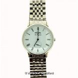 *Gentlemen's Rotary Les Originales wristwatch, circular white dial with Roman numerals and