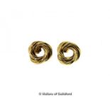 *14ct yellow gold ear studs, weight 3.9 grams (Lot subject to VAT)