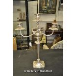 A silver plated candelabrum, 59cm.