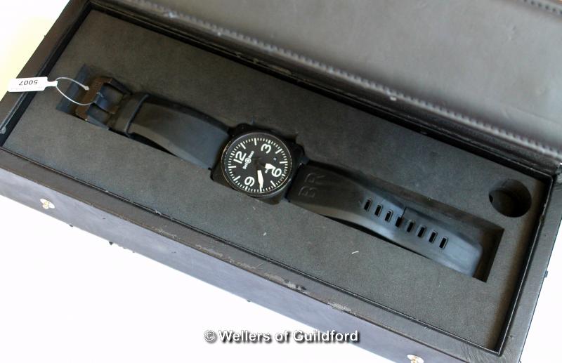 *Gentlemen's Bell & Ross automatic wristwatch, square black stainless steel case, on black - Image 3 of 3