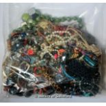 Sealed bag of costume jewellery, gross weight 3.21 kilograms