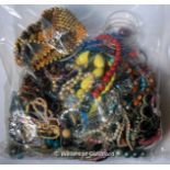 Sealed bag of costume jewellery, gross weight 3.27 kilograms