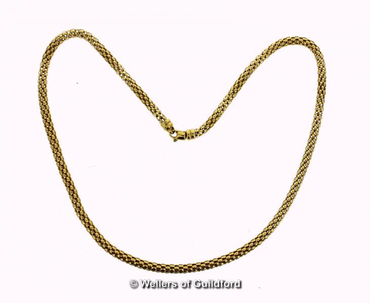 *14ct yellow gold fancy link chain, length 52cm, weight 15.3 grams (Lot subject to VAT)