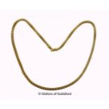 *14ct yellow gold fancy link chain, length 52cm, weight 15.3 grams (Lot subject to VAT)