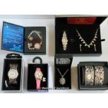 *Selection of six ladies' costume watches, boxed (Lot subject to VAT)