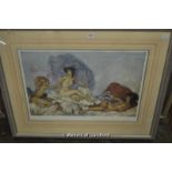 After Sir William Russell Flint, limited edition print 622/850, unsigned, 40 x 65.5cm., After