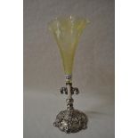 *Walker and Hall vaseline glass epergne (Lot subject to VAT)