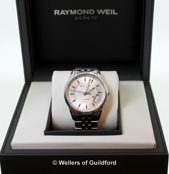 *Gentlemen's Raymond Weil Freelancer automatic wristwatch, circular silvered dial with baton hour - Image 2 of 2