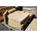 *PALLET OF APPROX FIFTEEN MIXED CONCRETE PAVING SLABS, VARIOUS SIZES