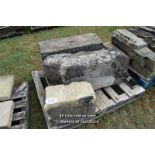 *PALLET OF THREE MIXED STONE SECTIONS