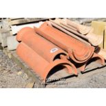 *PALLET OF APPROX SIXTEEN CLAY HALF PIPE SECTIONS