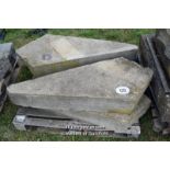*PALLET OF FOUR YORKSTONE SPIRAL STAIRCASE SECTIONS, 1250 X 500 X 200