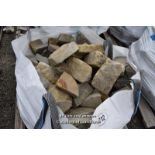 *LARGE BAG OF APPROX 4 SQUARE METRES OF MIXED GRITSTONE WALLING