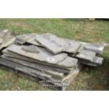 *PALLET OF APPROX TWELVE BALLUSTRADE STONE SECTIONS, VARIOUS SIZES