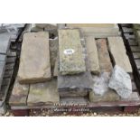*PALLET OF APPROX TEN STONE SECTIONS, VARIOUS SIZES