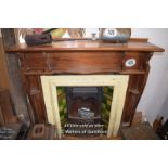 *SIMPLE PINE FIRE SURROUND WITH SHELVES , 1360 X 360 X 1260
