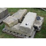 *PALLET OF GRANITE KERBS, APPROX 12 LINEAR FT, VARIOUS SIZES
