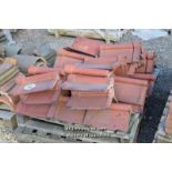 *PALLET OF APPROX TWENTY FIVE OVERLAPPING RIDGE TILES