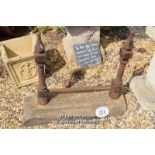 *CAST IRON BOOT SCRAPER ON STONE BASE, 810 X 730 HIGH