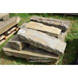 *PALLET OF SANDSTONE KERBS, APPROX 30 LINEAR FT, VARIOUS SIZES