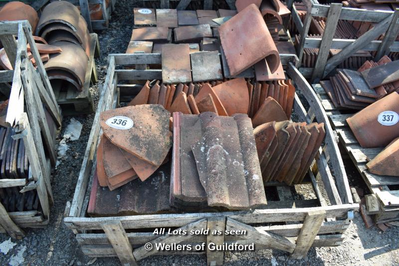 *CRATE CONTAINING APPROX SEVENTY MIXED HIP AND ROOF TILES