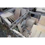 *CRATE CONTAINING MIXED SIZED TRAVERTINE WALL TILES