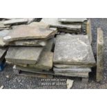 *PALLET OF MIXED YORK FLAGSTONE, RANDOM LENGTHS AND THICKNESSES, APPROX 5 SQUARE METRES