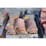*PALLET OF APPROX FORTY SEVEN MIXED RIDGE TILES