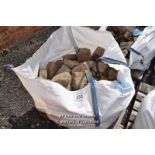 *LARGE BAG OF APPROX 3 SQUARE METRES OF MIXED STONE COBBLES