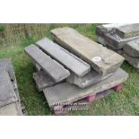 *PALLET OF APPROX TWELVE MIXED STONE SECTIONS, VARIOUS SIZES