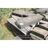 *PALLET OF APPROX TEN LIMESTONE COPING/BAND COURSE, VARIOUS SIZES
