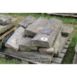 *PALLET OF SANDSTONE KERBS, APPROX 30 LINEAR FT, VARIOUS SIZES