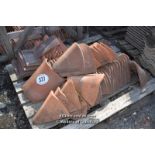 *PALLET OF APPROX SIXTY MIXED HIP AND ROOF TILES