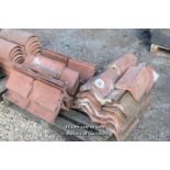 *PALLET OF APPROX THIRTY FIVE MIXED RIDGE TILES