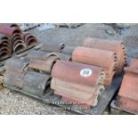 *PALLET OF APPROX FIFTY MIXED HALF ROUND RIDGE TILES
