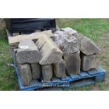 *PALLET OF APPROX FIFTEEN MIXED STONE BLOCKS, VARIOUS SIZES