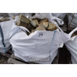 *LARGE BAG OF APPROX 4 SQUARE METRES OF MIXED GRITSTONE WALLING