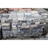 *PALLET OF APPROX ONE HUNDRED AND SIXTY COBBLE TYPE BLUE STABLE PAVERS
