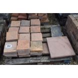 *PALLET OF APPROX FIFTY QUARRY TILES, EACH 200 X 200