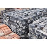 *PALLET OF APPROX THREE HUNDRED AND EIGHTY BLUE TRIANGULAR EDGING BLOCKS