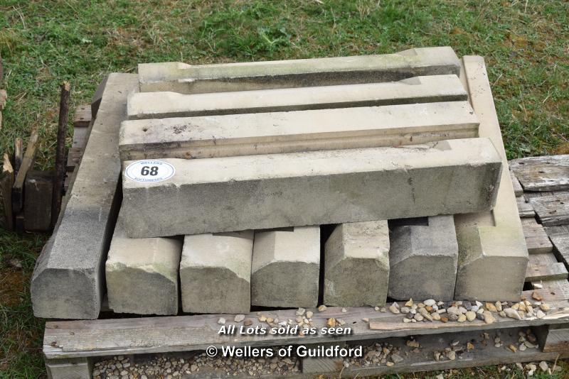 *PALLET OF ELEVEN LIMESTONE SILLS, APPROX 27.5 LINEAR FT, MAINLY 830 LONG