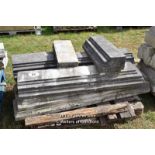 *PALLET OF APPROX EIGHT STONE SECTIONS, VARIOUS SIZES