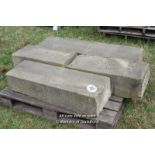 *PALLET OF FOUR YORKSTONE BLOCKS, APPROX 12.5 LINEAR FT, VARIOUS SIZES