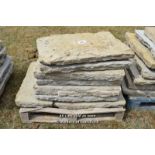 *PALLET OF MIXED YORK FLAGSTONE, RANDOM LENGTHS AND THICKNESSES, APPROX 6 SQUARE METRES