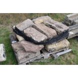 *PALLET OF GRANITE KERB SECTIONS, APPROX 30 LINEAR FT, VARIOUS SIZES