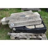 *PALLET OF GRANITE KERBS, APPROX 24 LINEAR FT, VARIOUS SIZES